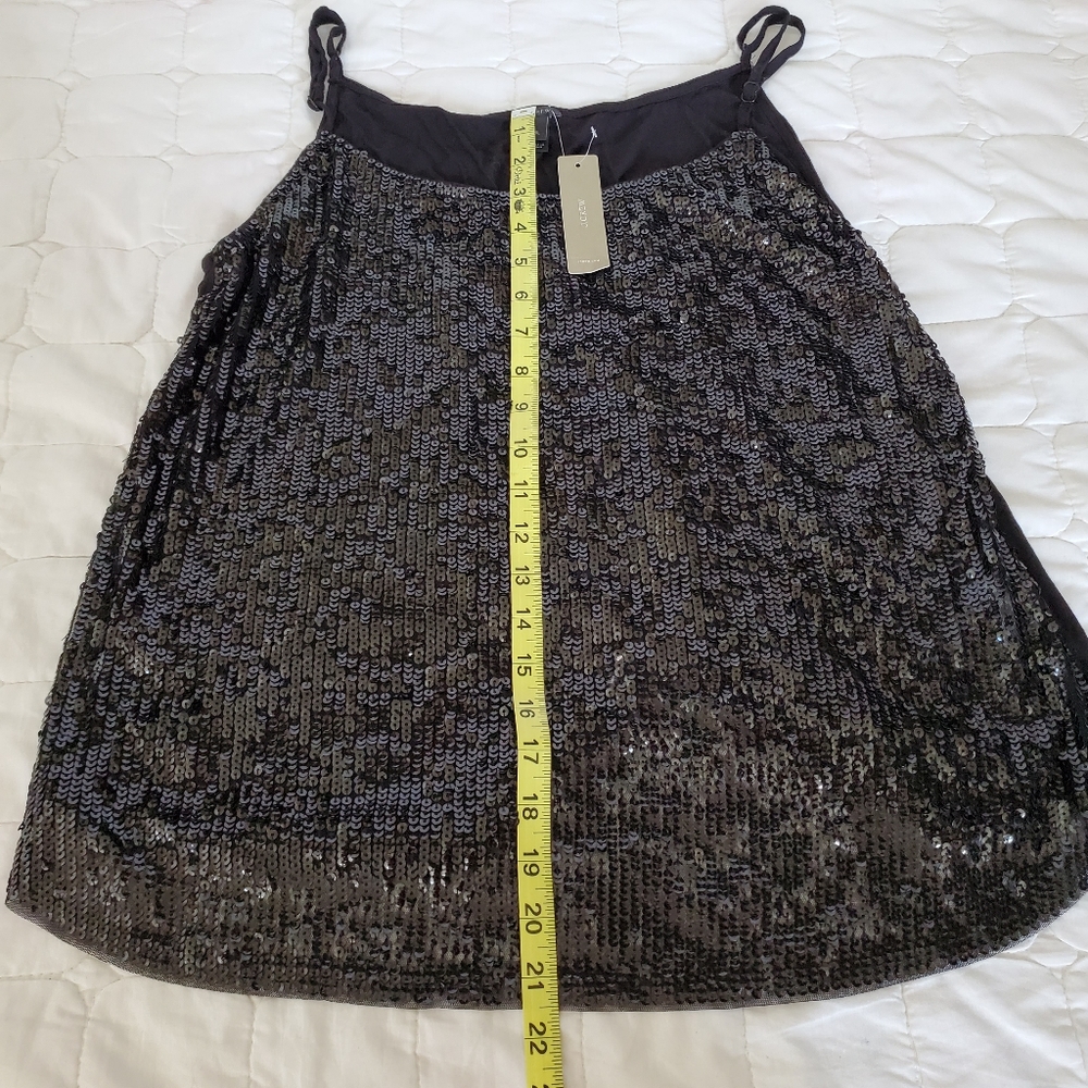 J. Crew Black Sequin Cami Top - Picture 6 of 11
